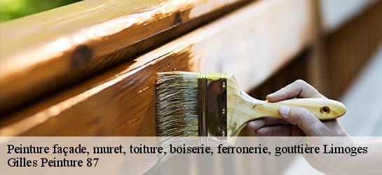 Peinture façade, muret, toiture, boiserie, ferronerie, gouttière  87000