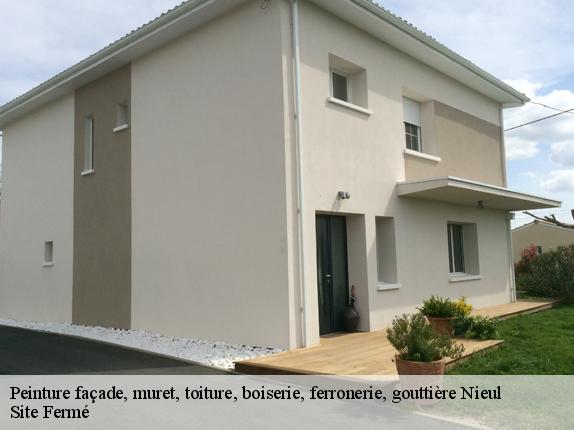 Peinture façade, muret, toiture, boiserie, ferronerie, gouttière  nieul-87510 Site Fermé