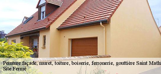 Peinture façade, muret, toiture, boiserie, ferronerie, gouttière 87440